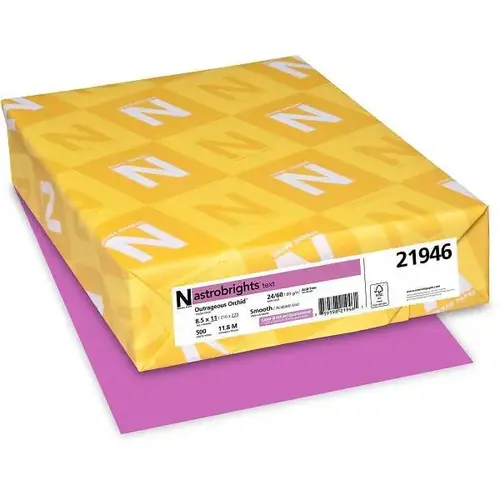Color Copy Paper 8.5"X11" 24 Lb Outrageous Orchid - pack of 500 Color Copy Paper 8.5"X11" 24 Lb Outrageous Orchid - pack of 500