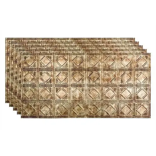 2 ftX4 ft Traditional #4 Glue Up Ceiling Panel, Bermuda Bronze - pack of 5 2 ftX4 ft Traditional #4 Glue Up Ceiling Panel, Bermuda Bronze - pack of 5