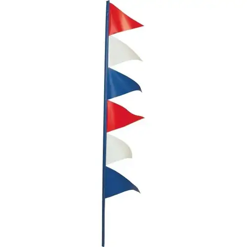 Wiggler With Pennants, Red/White/Blue, 6 ft - pack of 6 Wiggler With Pennants, Red/White/Blue, 6 ft - pack of 6