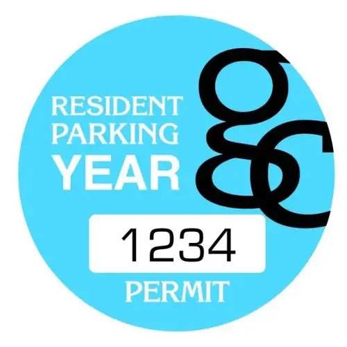 Custom Parking Permit Bumper Stickers, 2 Diameter Circle - pack of 100 Custom Parking Permit Bumper Stickers, 2 Diameter Circle - pack of 100