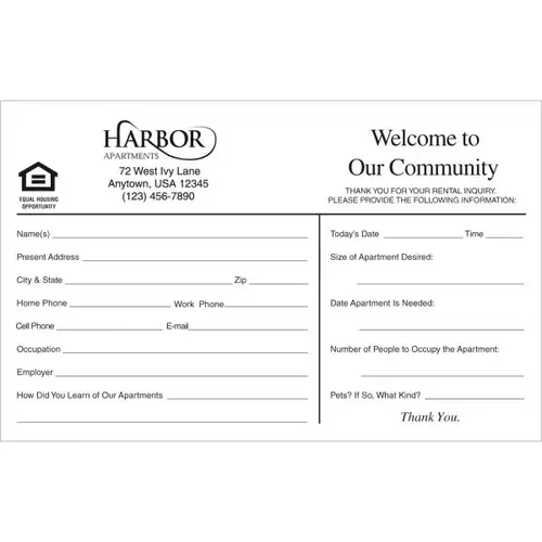 Custom Guest Cards, White - pack of 100 Custom Guest Cards, White - pack of 100