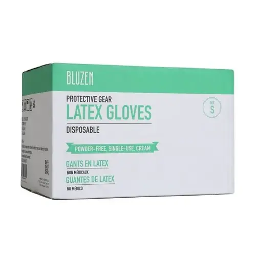 Bluzen Latex Disposable Gloves, 6.3 Mil, Small - pack of 1000 Bluzen Latex Disposable Gloves, 6.3 Mil, Small - pack of 1000