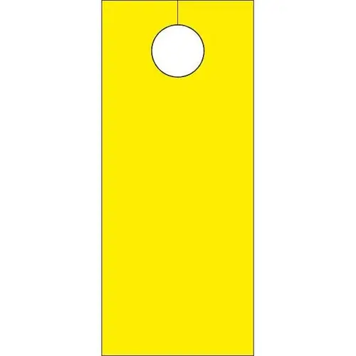 Door Knob Card Blank Bright Yellow - pack of 100 Door Knob Card Blank Bright Yellow - pack of 100