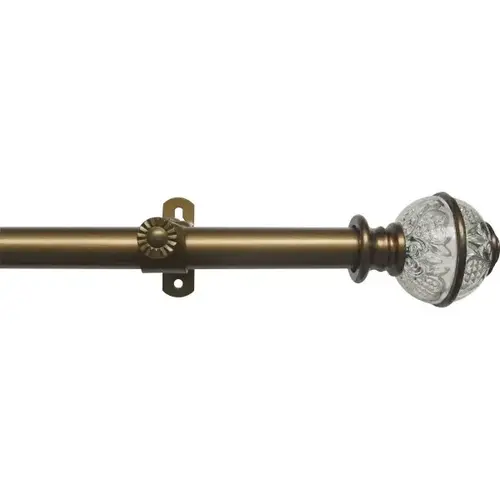 Camino Decorative Curtain Rod And Finial Lancaster Antique Gold - pack of 4 Camino Decorative Curtain Rod And Finial Lancaster Antique Gold - pack of 4