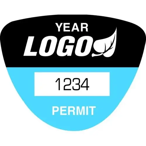 Custom Parking Permit Bumper Stickers, Tri Oval, 2-1/2 X 2 - pack of 100 Custom Parking Permit Bumper Stickers, Tri Oval, 2-1/2 X 2 - pack of 100
