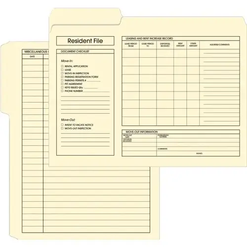 Resident File Folder, Letter Size - pack of 100 Resident File Folder, Letter Size - pack of 100