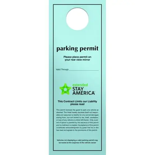 Parking Pass - Blue - pack of 1000 Parking Pass - Blue - pack of 1000