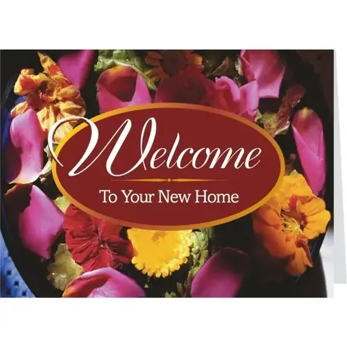 Personalized Card, Welcome/flowers Design, No Envelope Imprint - pack of 50 Personalized Card, Welcome/flowers Design, No Envelope Imprint - pack of 50