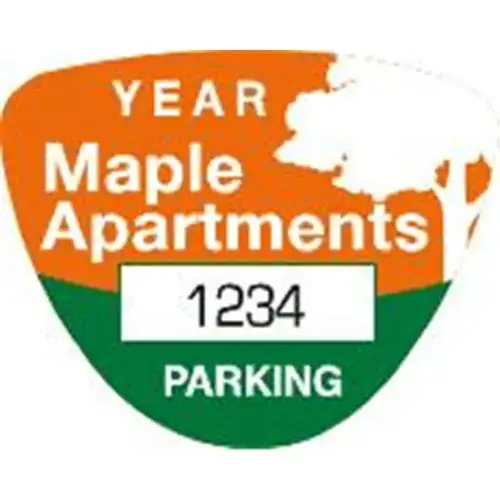 Custom Parking Permit Static Cling, Tri Oval - pack of 100 Custom Parking Permit Static Cling, Tri Oval - pack of 100