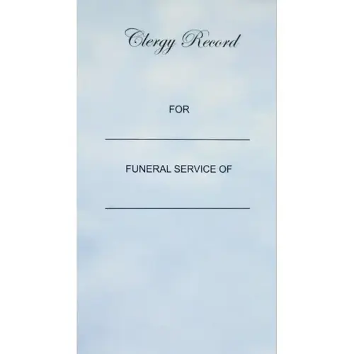 Clergy Record Folder, Service Item, 4" X 7" - pack of 100 Clergy Record Folder, Service Item, 4" X 7" - pack of 100