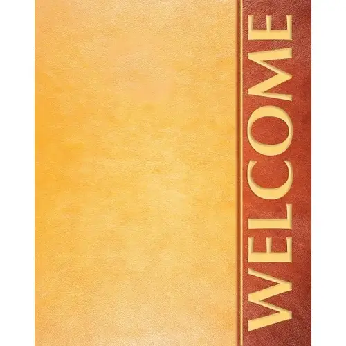 Personalized Welcome Folders, Leather Tone Design - pack of 100 Personalized Welcome Folders, Leather Tone Design - pack of 100