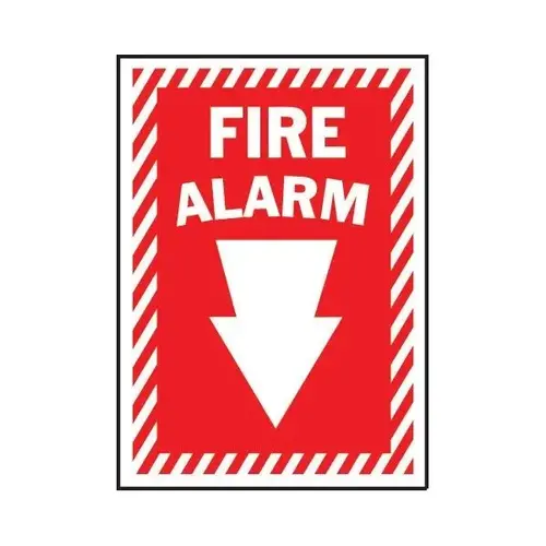 "Fire Alarm" Polystyrene Sign, 10" X 14" - pack of 5 "Fire Alarm" Polystyrene Sign, 10" X 14" - pack of 5