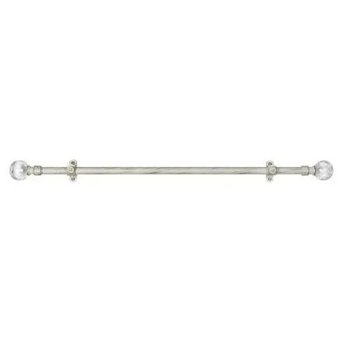 Metallo Decorative Curtain Rod And Finial Ilana Antique White/Gold - pack of 6 Metallo Decorative Curtain Rod And Finial Ilana Antique White/Gold - pack of 6