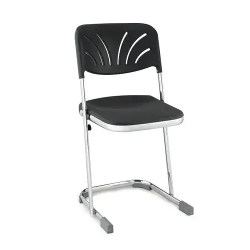 18" Elephant Z-Stool With Backrest, Black Seat And Chrome Frame - pack of 3 18" Elephant Z-Stool With Backrest, Black Seat And Chrome Frame - pack of 3