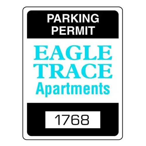 Custom Parking Permit Bumper Stickers, 2-1/4 X 3 - pack of 100 Custom Parking Permit Bumper Stickers, 2-1/4 X 3 - pack of 100