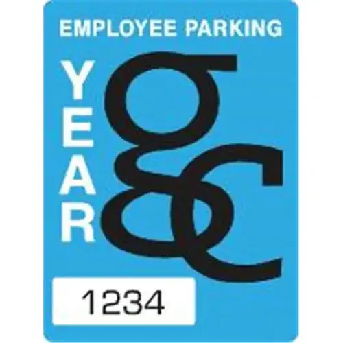 Custom Parking Permit Window Stickers, 2-1/4 X 3 - pack of 100 Custom Parking Permit Window Stickers, 2-1/4 X 3 - pack of 100