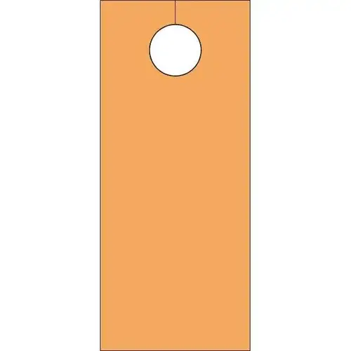 Blank Door Knob Cards Orange - pack of 100 Blank Door Knob Cards Orange - pack of 100
