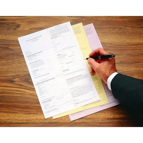 Statement Of Funeral Vertical Design Triplicate W/ Imprint - pack of 100 Statement Of Funeral Vertical Design Triplicate W/ Imprint - pack of 100