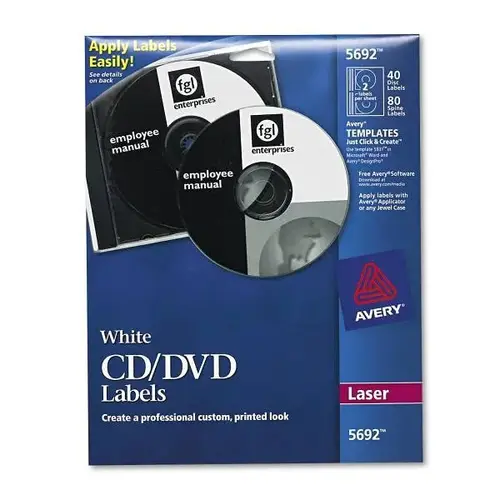 Laser Cd Labels Matte White - pack of 40 Laser Cd Labels Matte White - pack of 40
