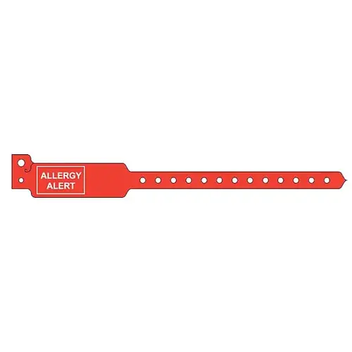 Adult Plastic Allergy Alert Band 10-3/4"X4-3/4" - pack of 50 Adult Plastic Allergy Alert Band 10-3/4"X4-3/4" - pack of 50