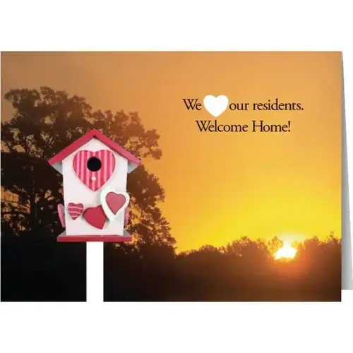 Personalized Simpleside Card, Birdhouse Love No Envelope Imprint - pack of 50 Personalized Simpleside Card, Birdhouse Love No Envelope Imprint - pack of 50