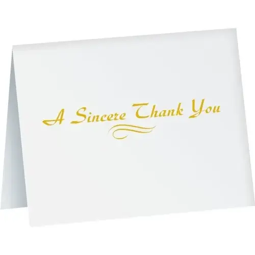 Thank You Cards, A Sincere Thank You Design - pack of 50 Thank You Cards, A Sincere Thank You Design - pack of 50