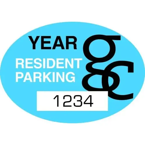 Custom Rearview Mirror Parking Permit Static Cling, 2 X 1-1/ - pack of 100 Custom Rearview Mirror Parking Permit Static Cling, 2 X 1-1/ - pack of 100