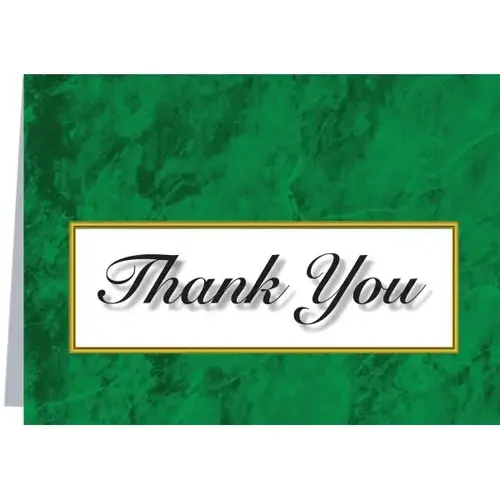 Personalized Cards, Marble Design Green Envelope Imprint - pack of 100 Personalized Cards, Marble Design Green Envelope Imprint - pack of 100