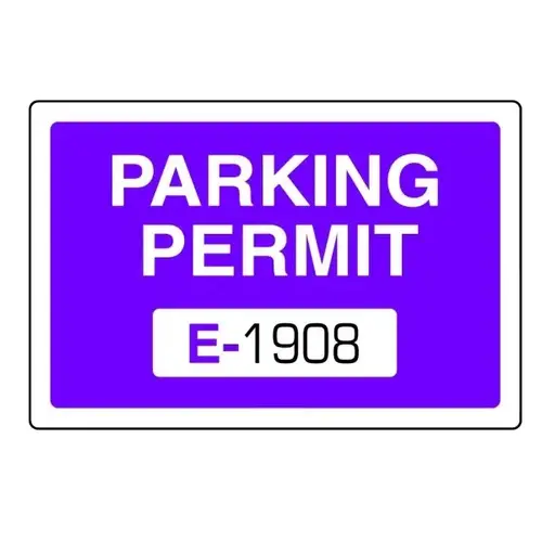 Parking Permit Static Cling, Purple, 3 X 2 - pack of 100 Parking Permit Static Cling, Purple, 3 X 2 - pack of 100