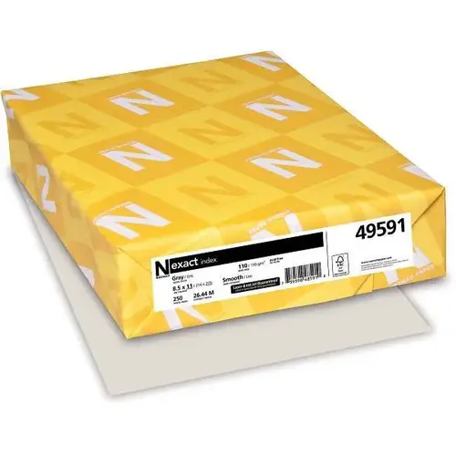 Exact Index Paper 8.5"X11" Gray - pack of 250 Exact Index Paper 8.5"X11" Gray - pack of 250