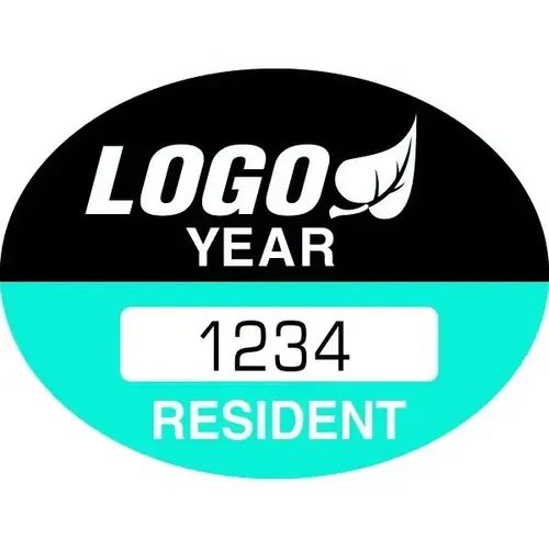 Custom Parking Permit Bumper Stickers, Oval, 2-1/2 X 1-3/4 - pack of 100 Custom Parking Permit Bumper Stickers, Oval, 2-1/2 X 1-3/4 - pack of 100