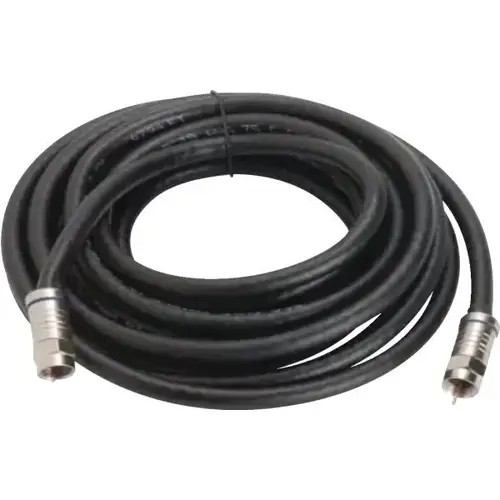 6 Ft. Rg6 Coaxial Cable Quad, Black - pack of 5 6 Ft. Rg6 Coaxial Cable Quad, Black - pack of 5