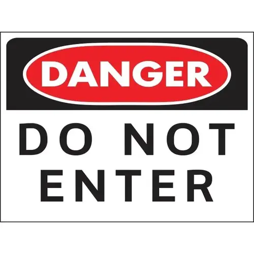 "Danger Do Not Enter" Sign, Polystyrene, 24 X 18" - pack of 5 "Danger Do Not Enter" Sign, Polystyrene, 24 X 18" - pack of 5