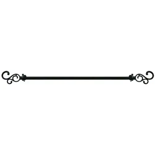 Buono Ii Decorative Rod And Finial Medley 28 To 48" Black - pack of 6 Buono Ii Decorative Rod And Finial Medley 28 To 48" Black - pack of 6