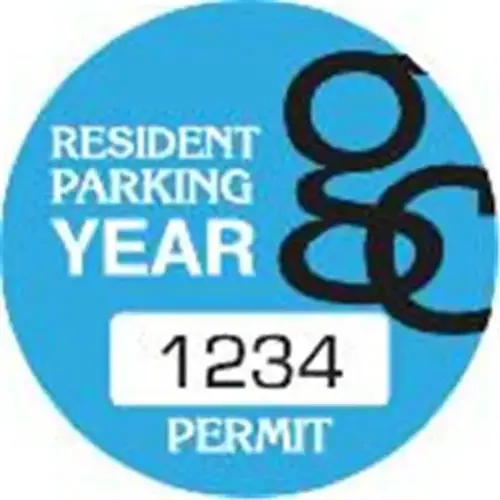 Custom Parking Permit Static Cling, 2 Diameter Circle - pack of 100 Custom Parking Permit Static Cling, 2 Diameter Circle - pack of 100
