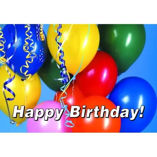 Happy Birthday Postcard Balloons Design Free Back Personalization - pack of 50 Happy Birthday Postcard Balloons Design Free Back Personalization - pack of 50