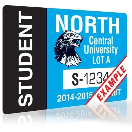 Custom 2-Color Parking Permit With Front Adhesive, 3"x2" - pack of 100 Custom 2-Color Parking Permit With Front Adhesive, 3"x2" - pack of 100