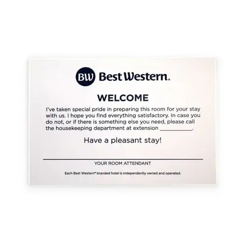 Housekeeping/Welcome Card - pack of 100 Housekeeping/Welcome Card - pack of 100