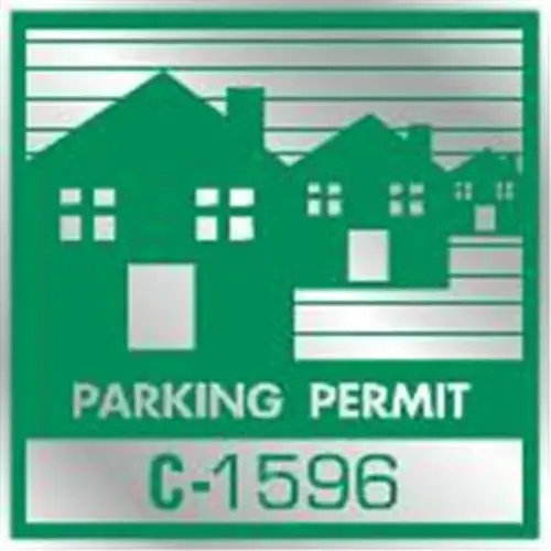 Parking Permit Window Stickers, Green/silver Foil House - pack of 100 Parking Permit Window Stickers, Green/silver Foil House - pack of 100