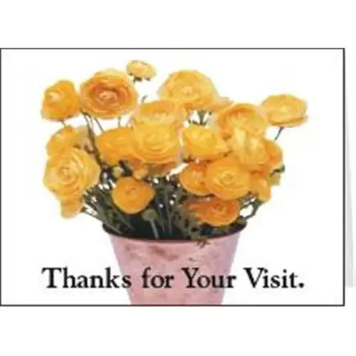 Personalized Cards, Thanks For Visit/flowers, No Envelope Imprint - pack of 50 Personalized Cards, Thanks For Visit/flowers, No Envelope Imprint - pack of 50