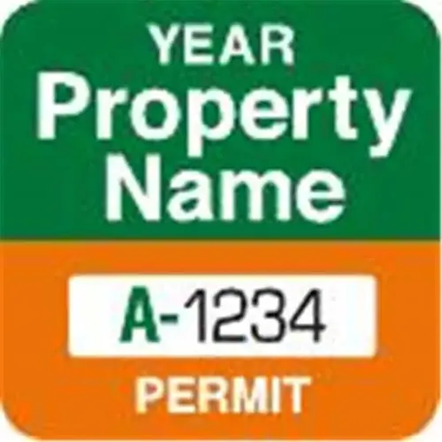 Custom Rearview Mirror Parking Permit Static Cling, 1-1/2 X 1-1/ - pack of 100 Custom Rearview Mirror Parking Permit Static Cling, 1-1/2 X 1-1/ - pack of 100