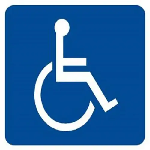 Handicapped Symbol Decal, 1-Sided, 4 X 4" - pack of 5 Handicapped Symbol Decal, 1-Sided, 4 X 4" - pack of 5