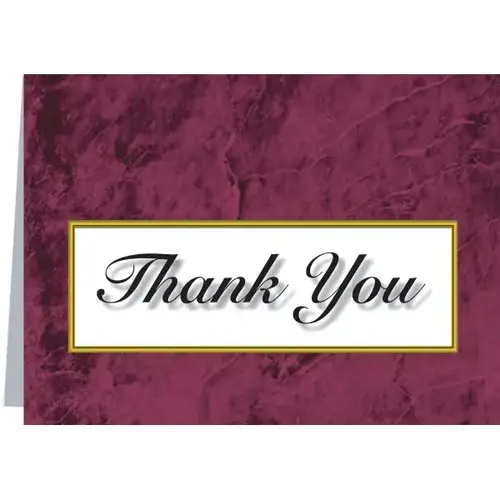 Personalized Thank You Cards, Marble Design, Envelope Imprint - pack of 100 Personalized Thank You Cards, Marble Design, Envelope Imprint - pack of 100