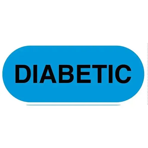 Wristband Alert Labels 5/8"X1/4" Diabetic - pack of 300 Wristband Alert Labels 5/8"X1/4" Diabetic - pack of 300