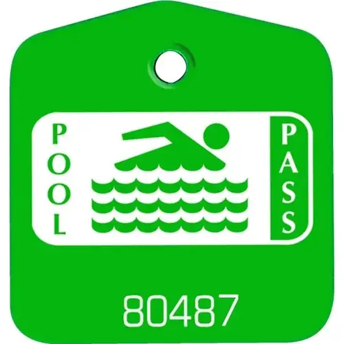 Recreational Pool Pass Green - pack of 100 Recreational Pool Pass Green - pack of 100