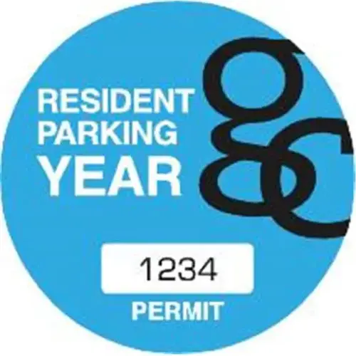 Custom Parking Permit Static Cling, 3 Diameter Circle - pack of 100 Custom Parking Permit Static Cling, 3 Diameter Circle - pack of 100