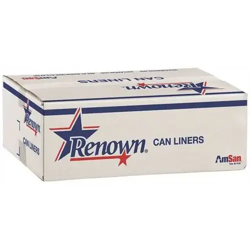 Can Liner, 33 Gal., 9 Mic, Low-Density, Clear, 33" X 40" - pack of 500 Can Liner, 33 Gal., 9 Mic, Low-Density, Clear, 33" X 40" - pack of 500