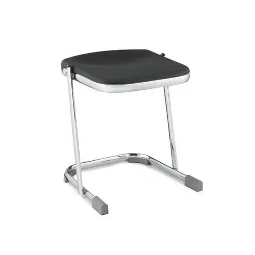18" Elephant Z-Stool, Black Seat And Chrome Frame - pack of 3 18" Elephant Z-Stool, Black Seat And Chrome Frame - pack of 3