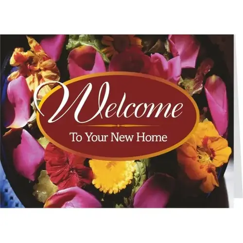 Personalized Cards, Welcome/flowers Design Envelope Imprint - pack of 50 Personalized Cards, Welcome/flowers Design Envelope Imprint - pack of 50