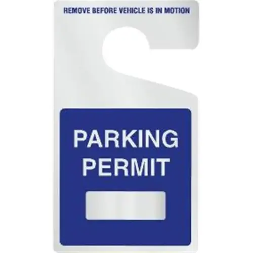 Write-On Plastic Parking Permit Tags, Reflective, Blue, Large - pack of 100 Write-On Plastic Parking Permit Tags, Reflective, Blue, Large - pack of 100